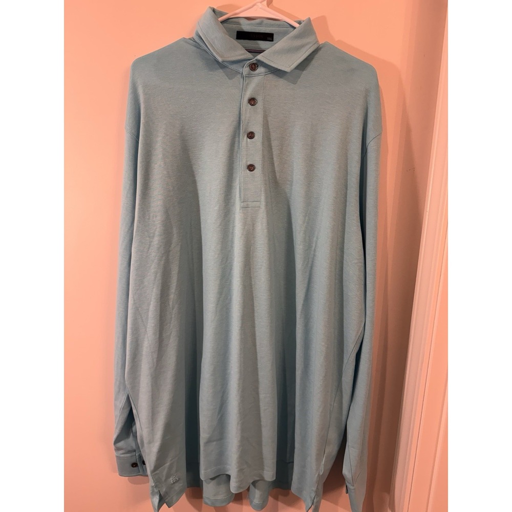 Greyson Golf Long Sleeve Polo Men's XXL Cat Tail Long Sleeve NWT